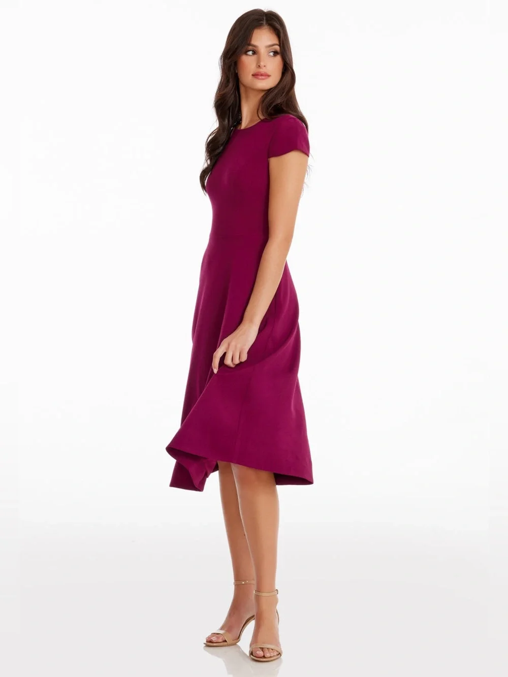 Dress The Population Dark Magenta Livia Dress Size S Nwot - Picture 3 of 9